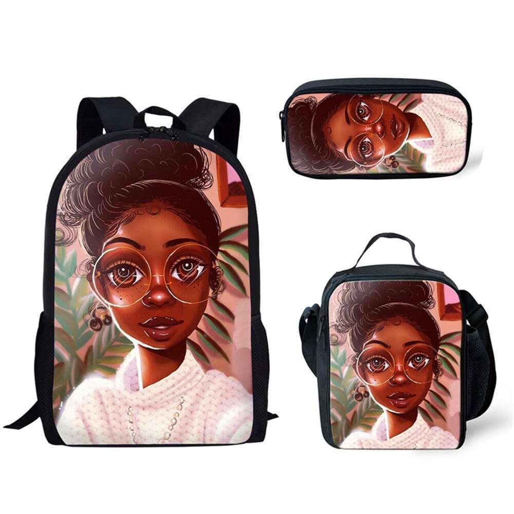 Afro Girl Magic Art School Bag Sets For Kids - HEPSIBAH SHOP