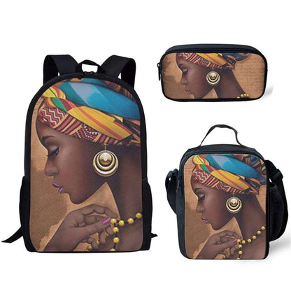 Afro Girl Magic Art School Bag Sets For Kids - HEPSIBAH SHOP