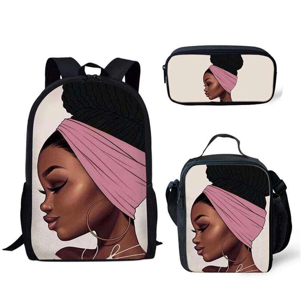 Afro Girl Magic Art School Bag Sets For Kids - HEPSIBAH SHOP