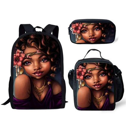 Afro Girl Magic Art School Bag Sets For Kids - HEPSIBAH SHOP