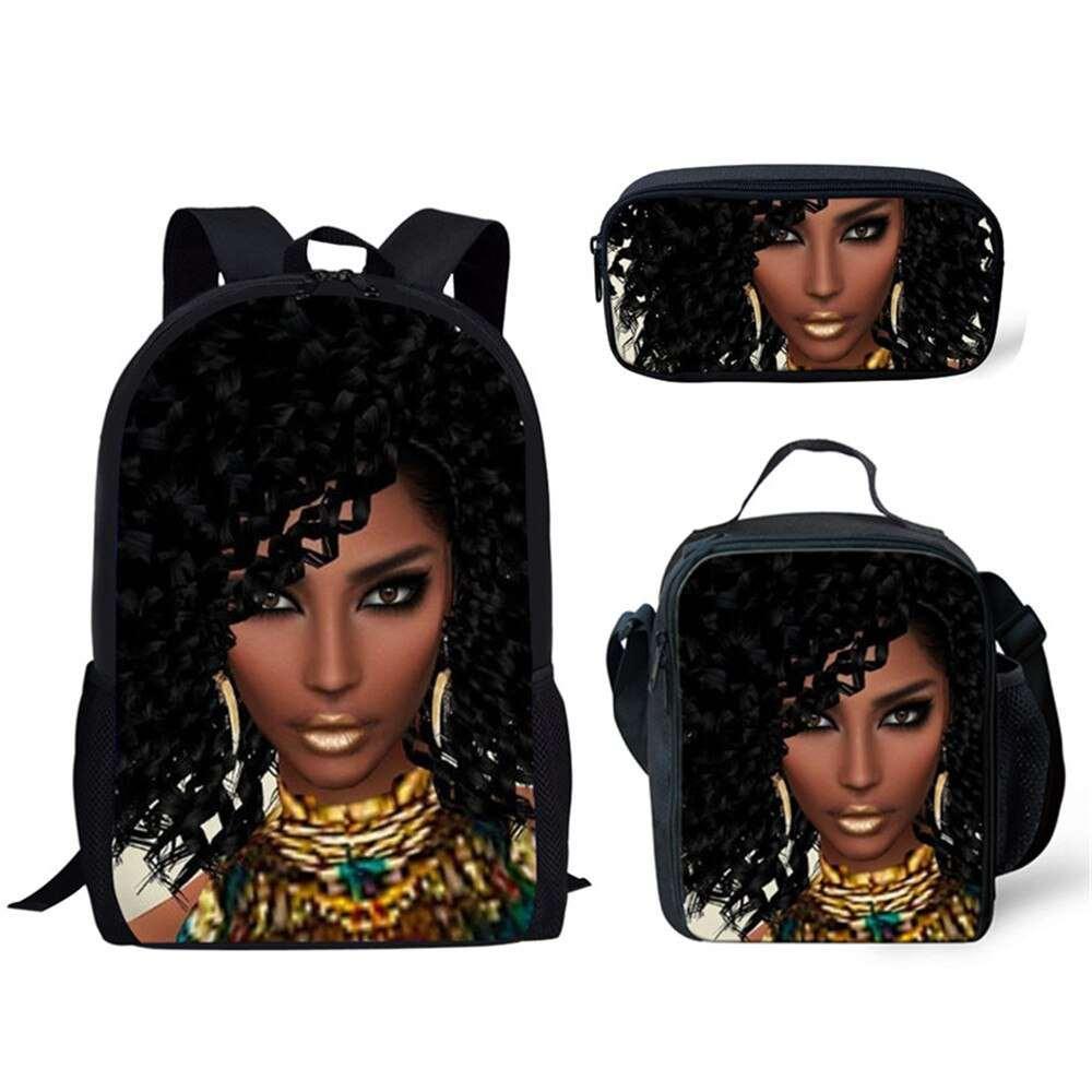 Afro Girl Magic Art School Bag Sets For Kids - HEPSIBAH SHOP