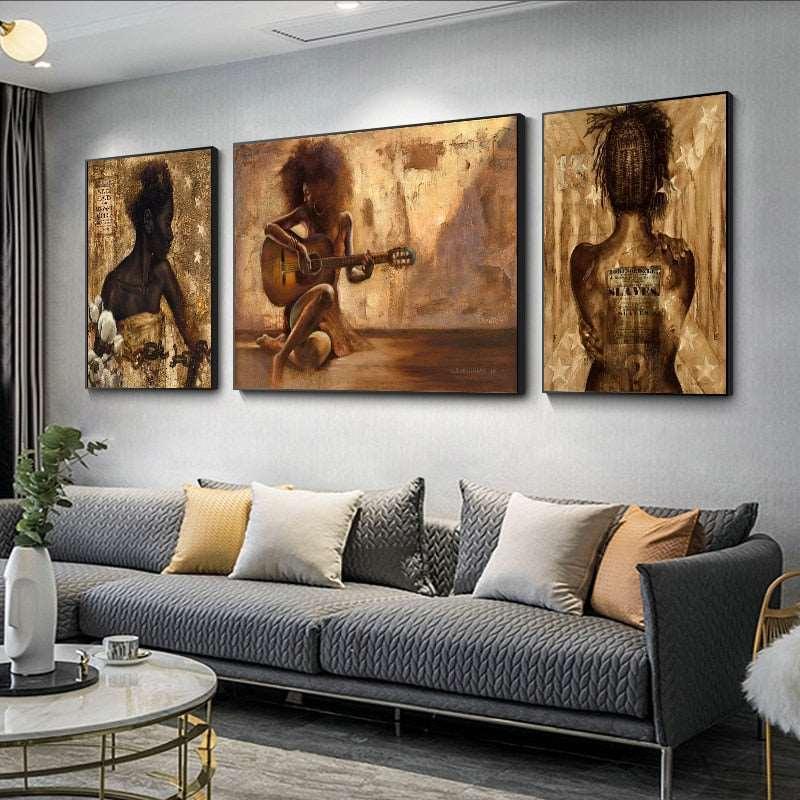 Afro Queen Poster Canvas Print Home Decor - HEPSIBAH SHOP