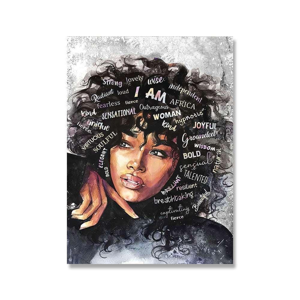 Black Woman Art Print Wall Poster - HEPSIBAH SHOP