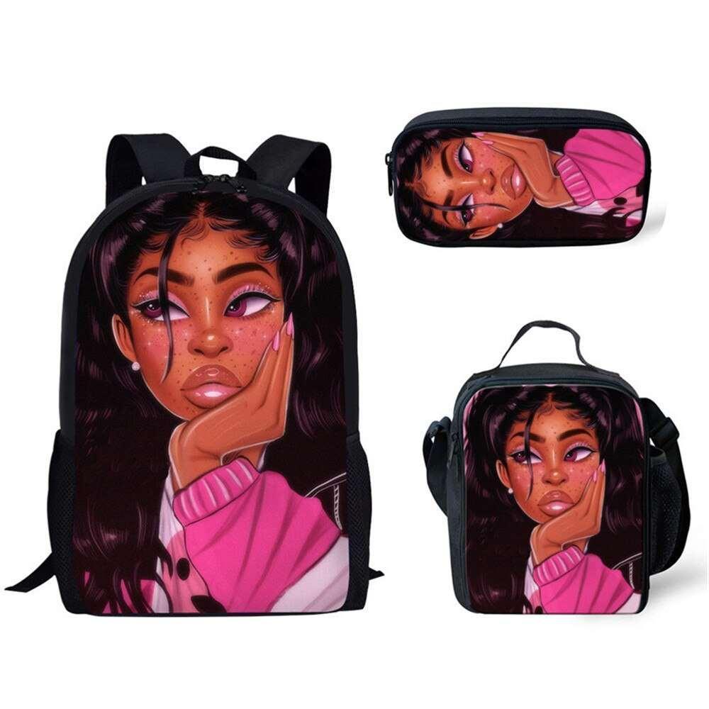 Afro Girl Magic Art School Bag Sets For Kids - HEPSIBAH SHOP