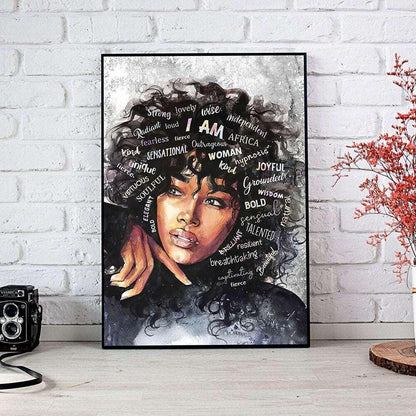 Black Woman Art Print Wall Poster - HEPSIBAH SHOP