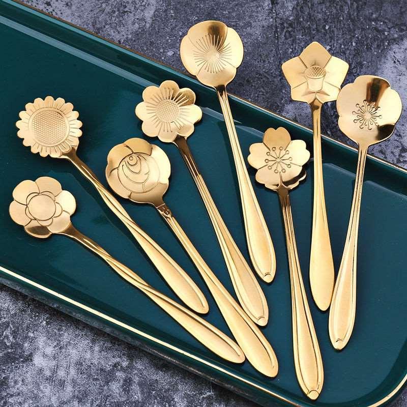 8Pcs Flower Spoon Set - HEPSIBAH SHOP