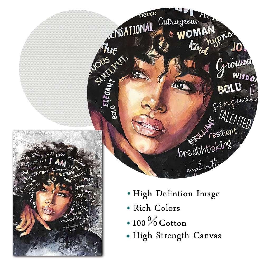 Black Woman Art Print Wall Poster - HEPSIBAH SHOP