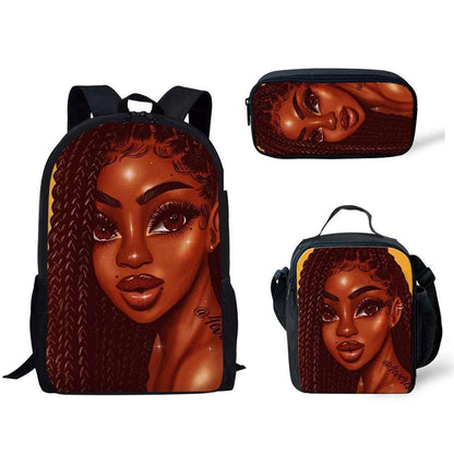 Afro Girl Magic Art School Bag Sets For Kids - HEPSIBAH SHOP