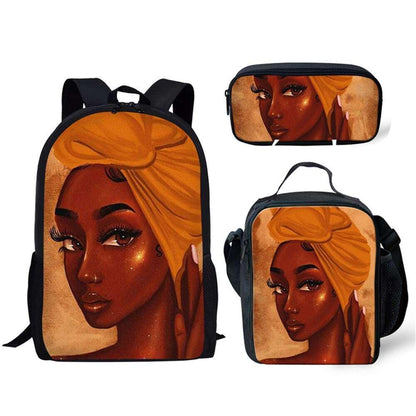 Afro Girl Magic Art School Bag Sets For Kids - HEPSIBAH SHOP