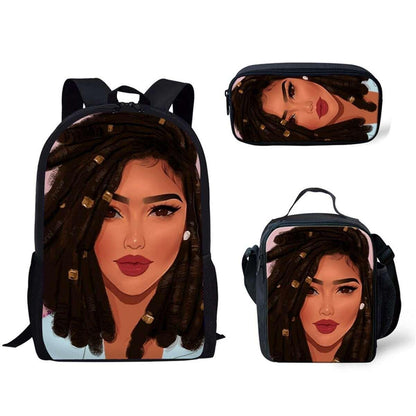 Afro Girl Magic Art School Bag Sets For Kids - HEPSIBAH SHOP