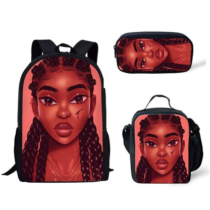 Afro Girl Magic Art School Bag Sets For Kids - HEPSIBAH SHOP