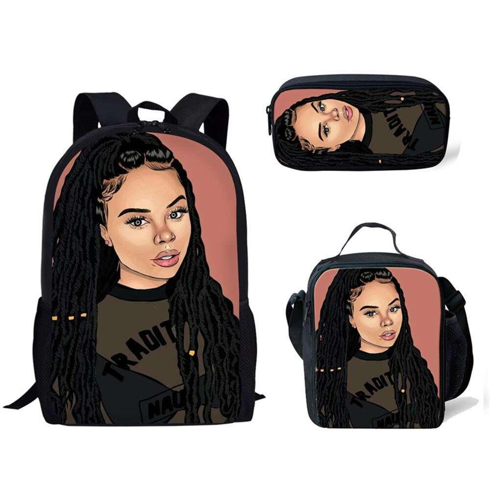 Afro Girl Magic Art School Bag Sets For Kids - HEPSIBAH SHOP