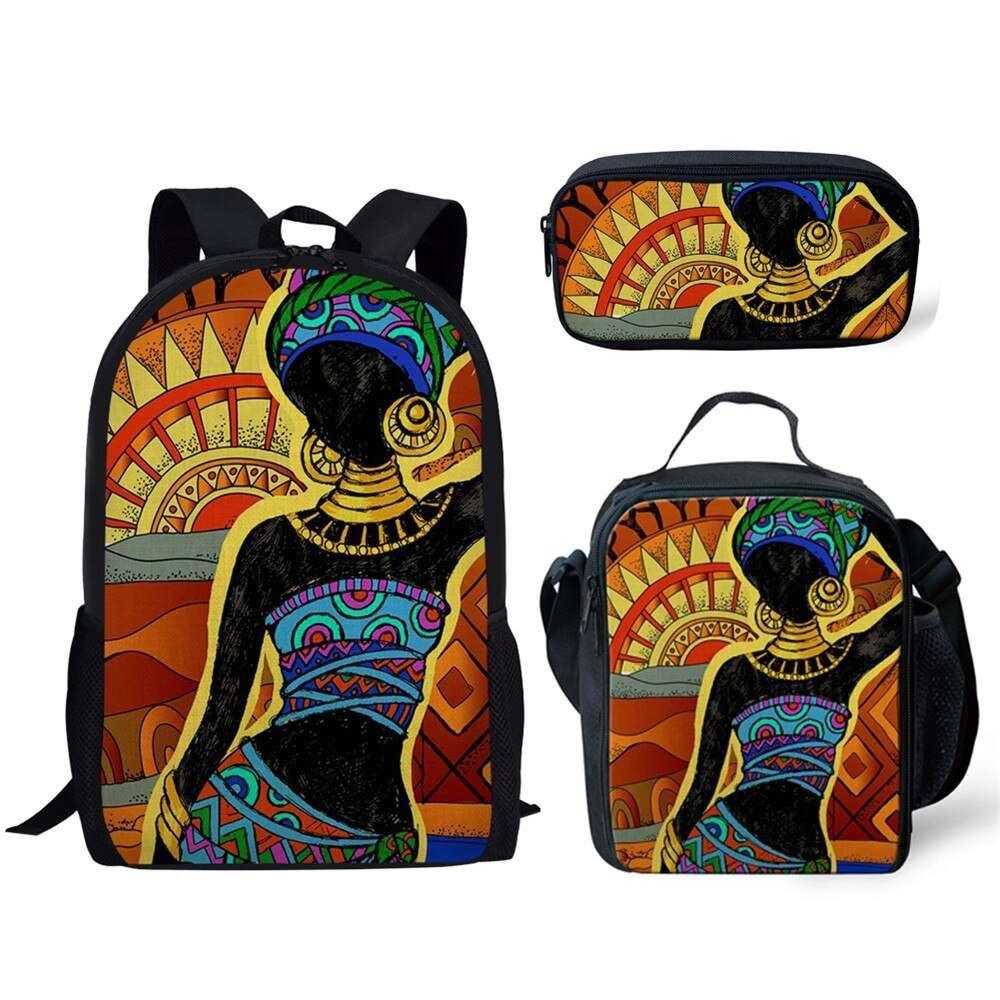 Afro Girl Magic Art School Bag Sets For Kids - HEPSIBAH SHOP