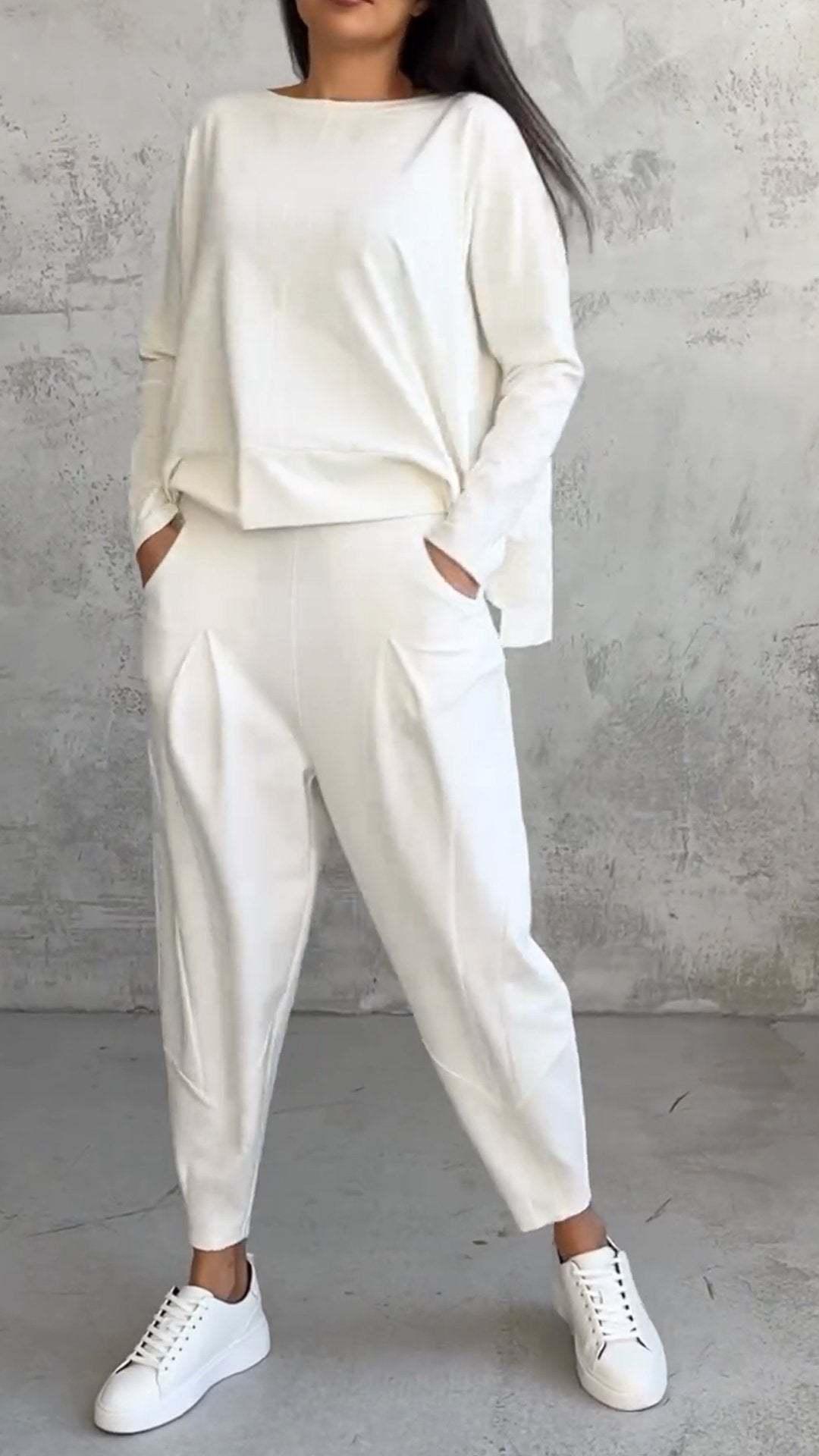 Women's Irregular Sweater Pants Suit - HEPSIBAH SHOP