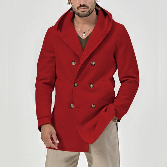 Hooded Double-breasted Casual Trench Coat - HEPSIBAH SHOP