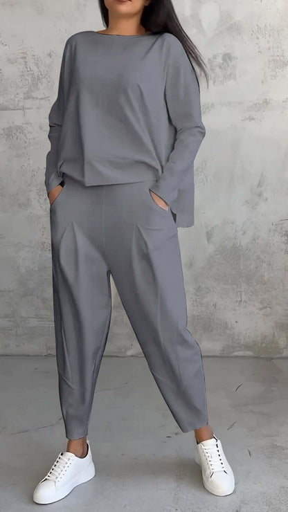 Women's Irregular Sweater Pants Suit - HEPSIBAH SHOP