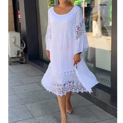 Women's Long Lace Shirt Dress - HEPSIBAH SHOP