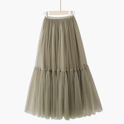 Large Swing A- Line Umbrella Mid-length Mesh Bubble Skirt - HEPSIBAH SHOP