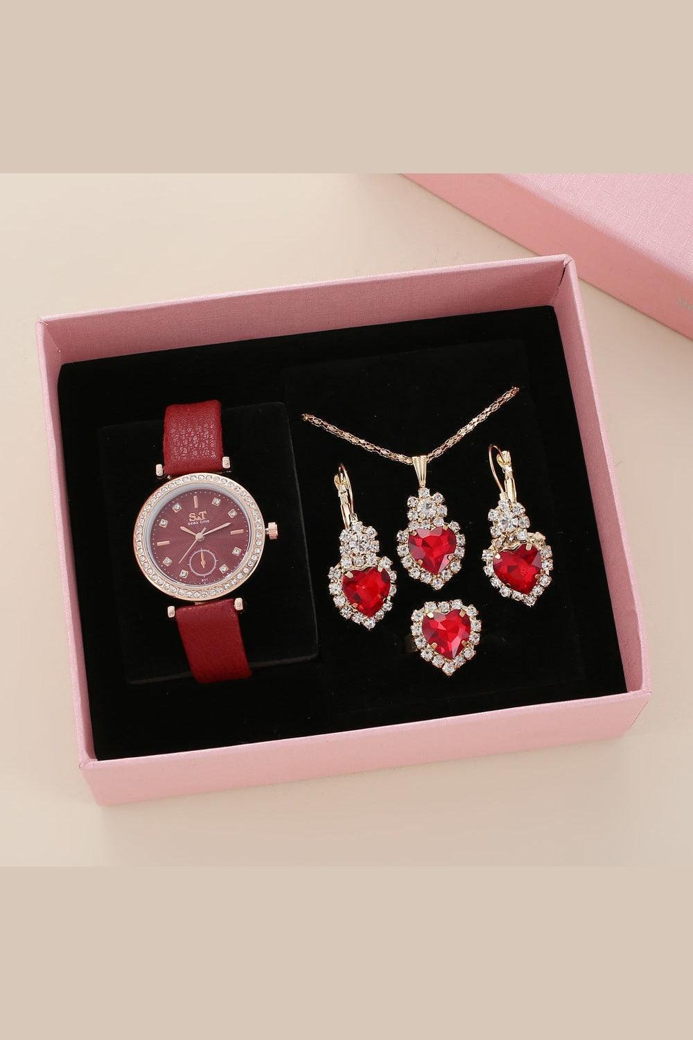 Women's Quartz Watch 4 PC Set - HEPSIBAH SHOP