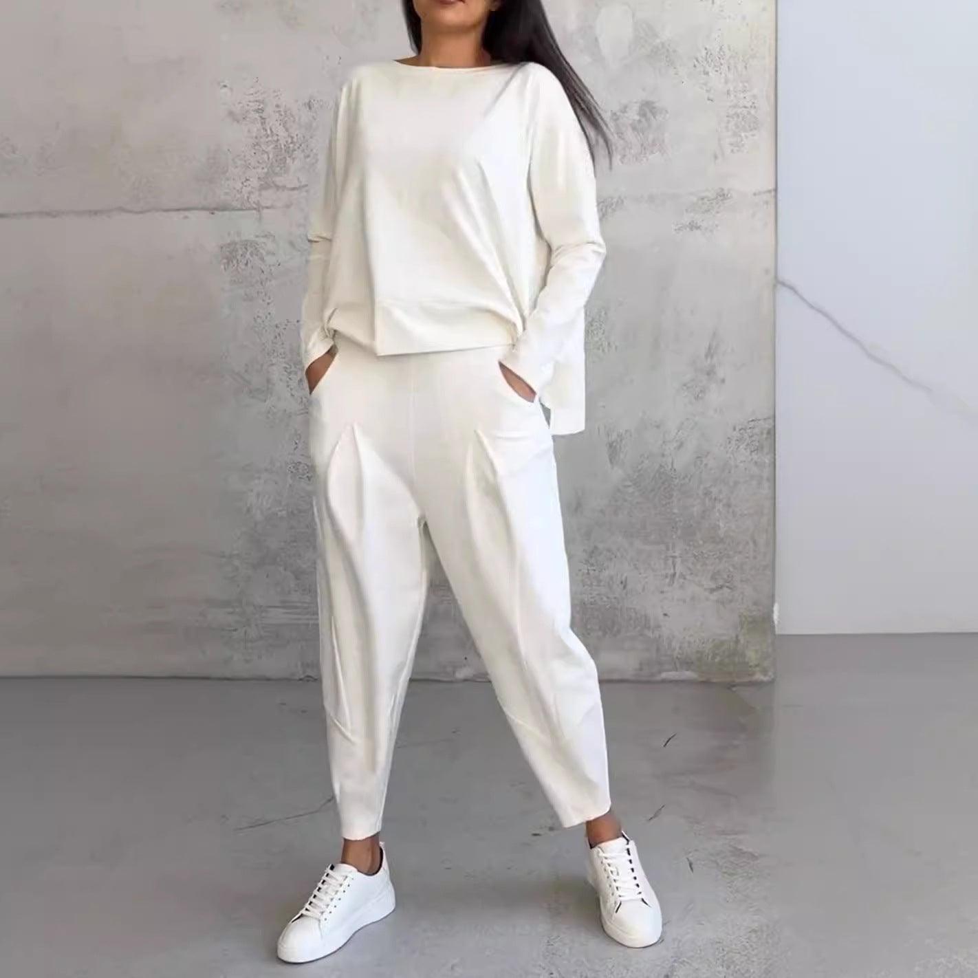 Women's Irregular Sweater Pants Suit - HEPSIBAH SHOP