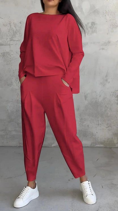 Women's Irregular Sweater Pants Suit - HEPSIBAH SHOP