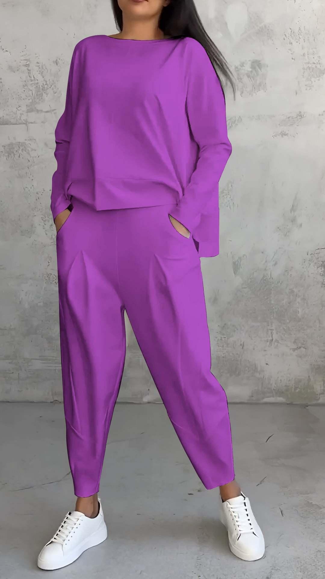 Women's Irregular Sweater Pants Suit - HEPSIBAH SHOP