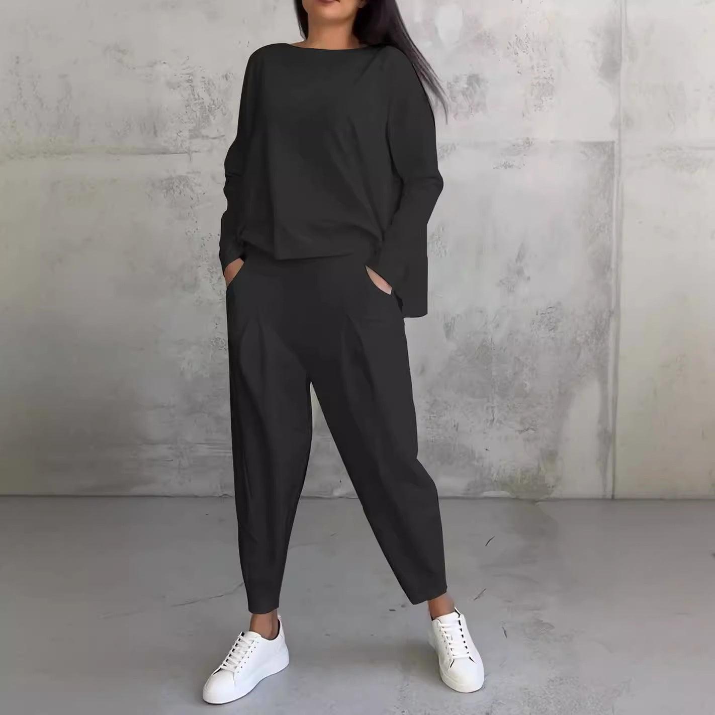 Women's Irregular Sweater Pants Suit - HEPSIBAH SHOP