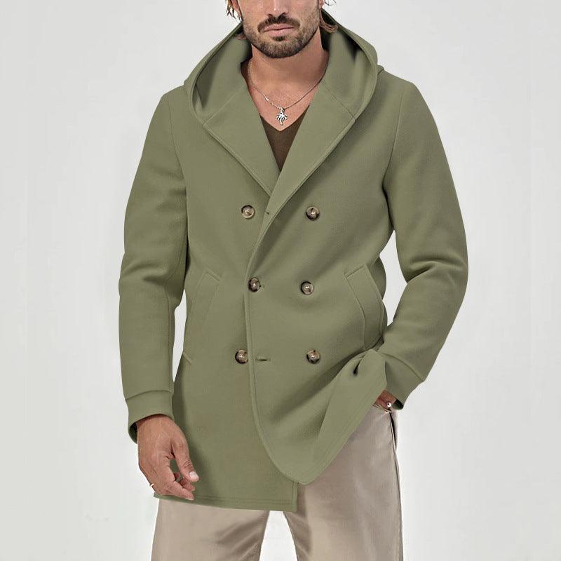 Hooded Double-breasted Casual Trench Coat - HEPSIBAH SHOP