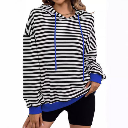 Women's Loose Casual Striped Hoodie - HEPSIBAH SHOP