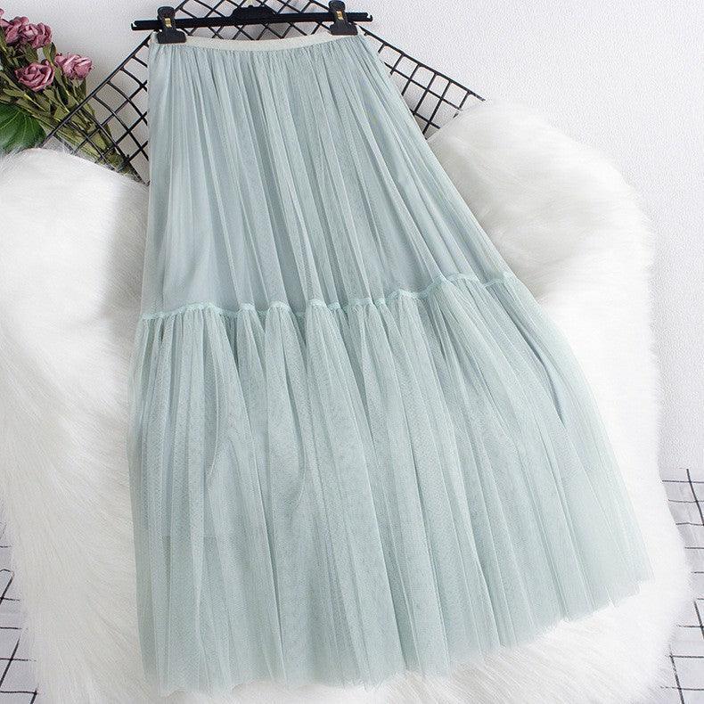 Large Swing A- Line Umbrella Mid-length Mesh Bubble Skirt - HEPSIBAH SHOP