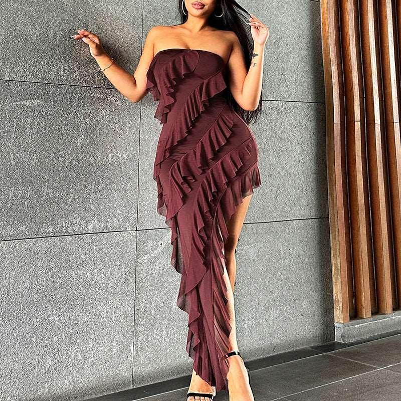 Women's Fashion Tube Top Tassel Dress - HEPSIBAH SHOP