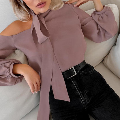 Women's Off-the-shoulder Collar Shirt - HEPSIBAH SHOP