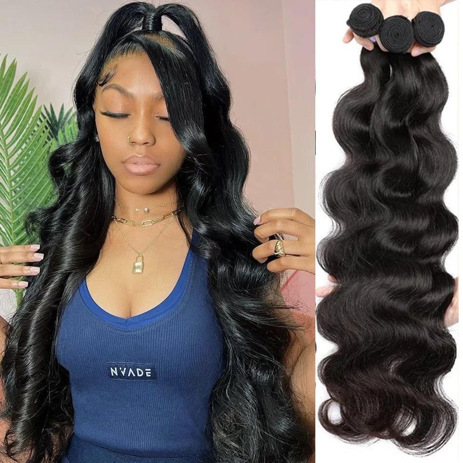 Body Wave Bundles Brazilian Human Hair Bundle Hair Weaves 10-30 inch - HEPSIBAH SHOP