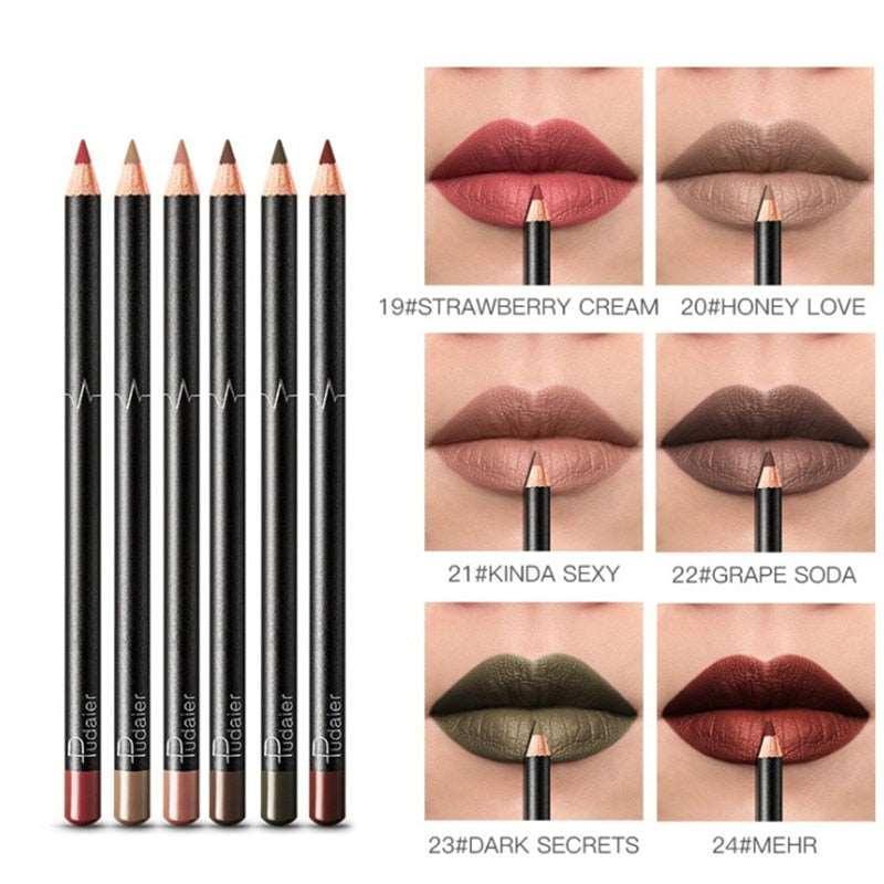 6-12Pcs/Set Waterproof Pencil Lipstick Set - HEPSIBAH SHOP