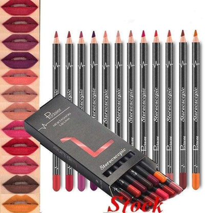 6-12Pcs/Set Waterproof Pencil Lipstick Set - HEPSIBAH SHOP