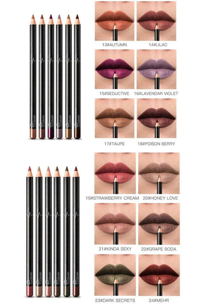 6-12Pcs/Set Waterproof Pencil Lipstick Set - HEPSIBAH SHOP