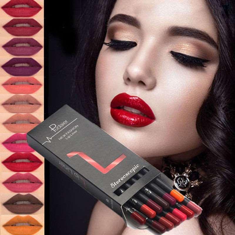 6-12Pcs/Set Waterproof Pencil Lipstick Set - HEPSIBAH SHOP