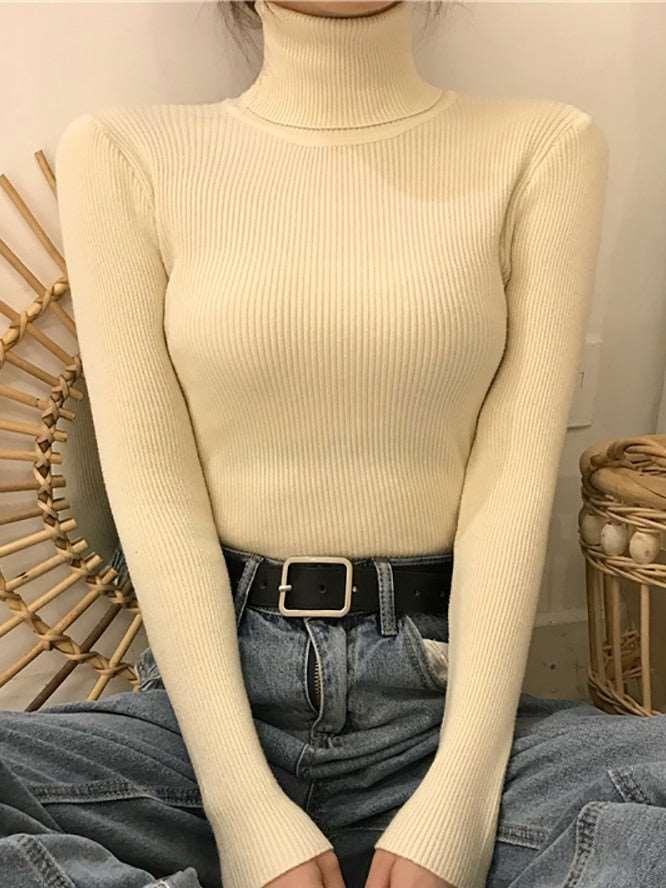 ABRINI Women Turtleneck Sweaters - HEPSIBAH SHOP