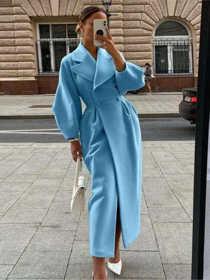 Autumn Women Double-Breasted Office Lady Long Coat - HEPSIBAH SHOP