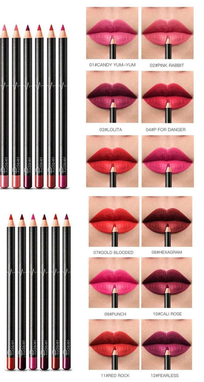 6-12Pcs/Set Waterproof Pencil Lipstick Set - HEPSIBAH SHOP