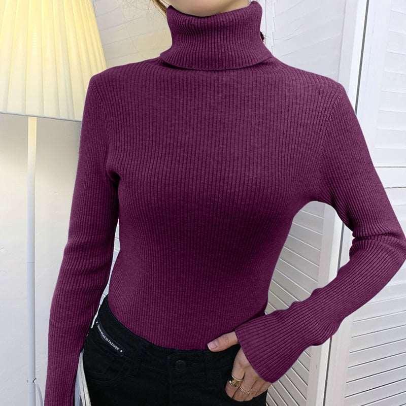 ABRINI Women Turtleneck Sweaters - HEPSIBAH SHOP