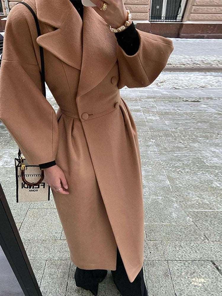 Autumn Women Double-Breasted Office Lady Long Coat - HEPSIBAH SHOP