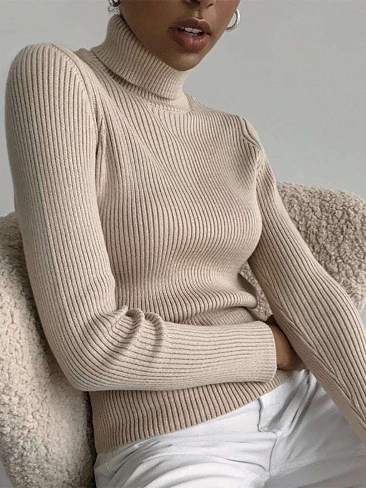 ABRINI Women Turtleneck Sweaters - HEPSIBAH SHOP