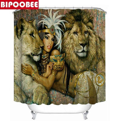 African American Women Shower Curtain Set - HEPSIBAH SHOP