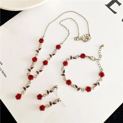 New Fashion Sweet Red Rose Necklaces - HEPSIBAH SHOP