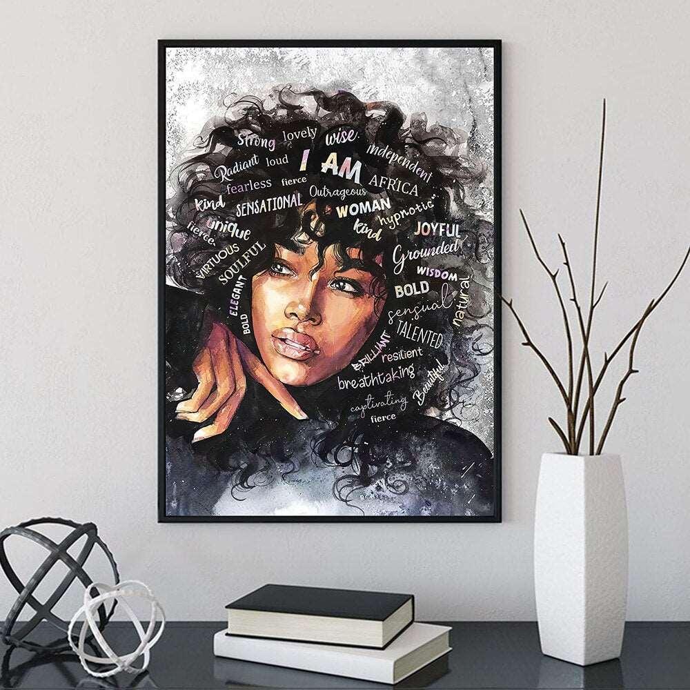 Black Woman Art Print Wall Poster - HEPSIBAH SHOP