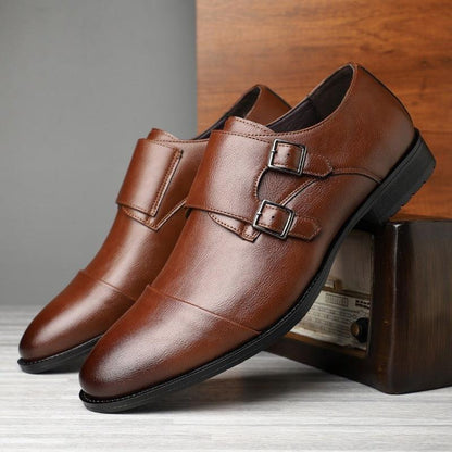 Men's Business Formal Pointed Buckle Leather Shoes - HEPSIBAH SHOP