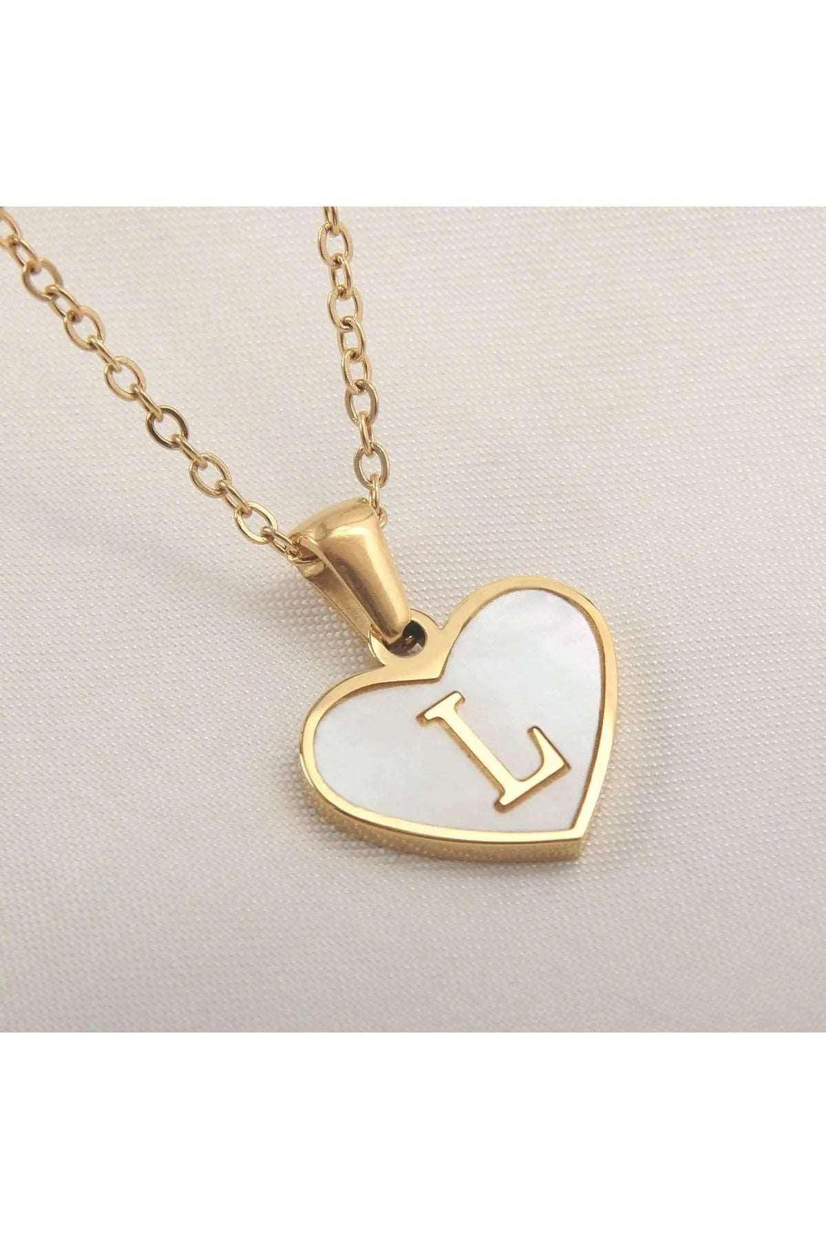 26 Letter Heart-shaped Necklace - HEPSIBAH SHOP