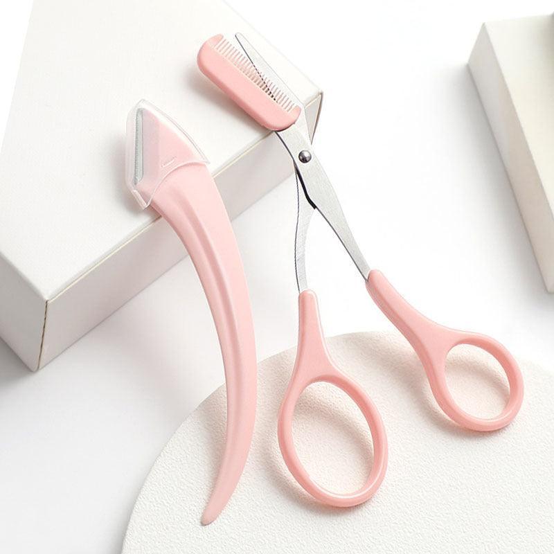 Eyebrow Trimming Knife With Curved Comb - HEPSIBAH SHOP