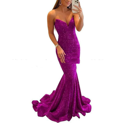 Sequin Evening Dresses For Women Formal Sexy Long Prom Party Gowns - HEPSIBAH SHOP